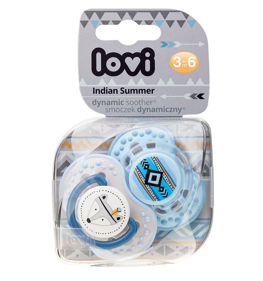 Lovi dynamický utišující dudlík Indian Summer 3-6m 2 ks boy