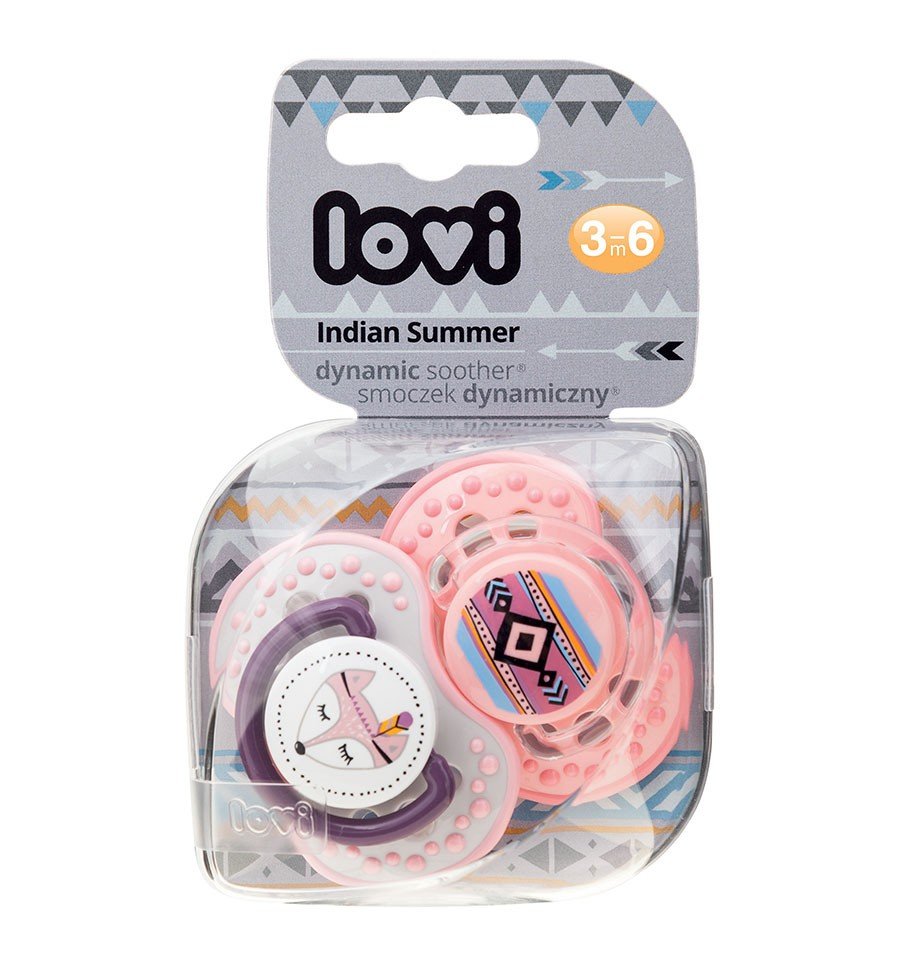 Lovi dynamický utišující dudlík Indian Summer 0-3m 2 ks girl