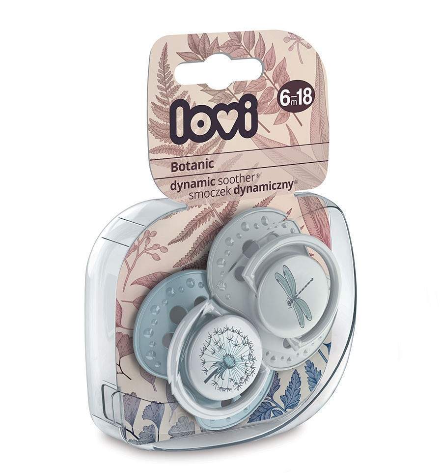 Lovi dynamický utišující dudlík Botanic 0-3m 2 ks boy