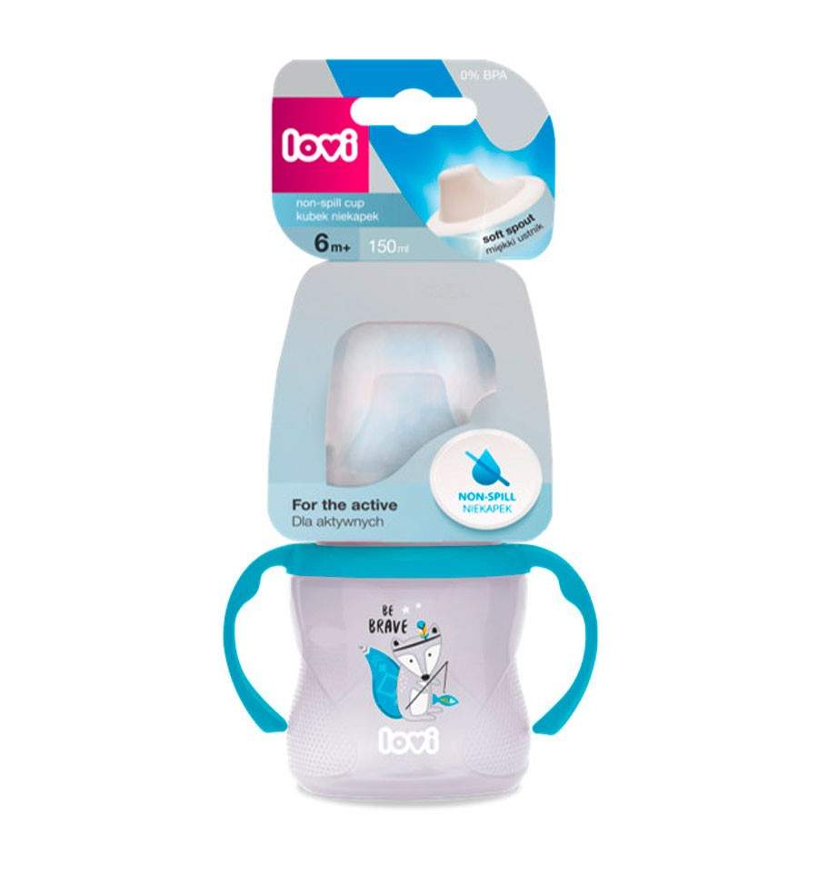 Lovi Netekoucí hrnek 6m+ 150 ml Indian Summer - modrý