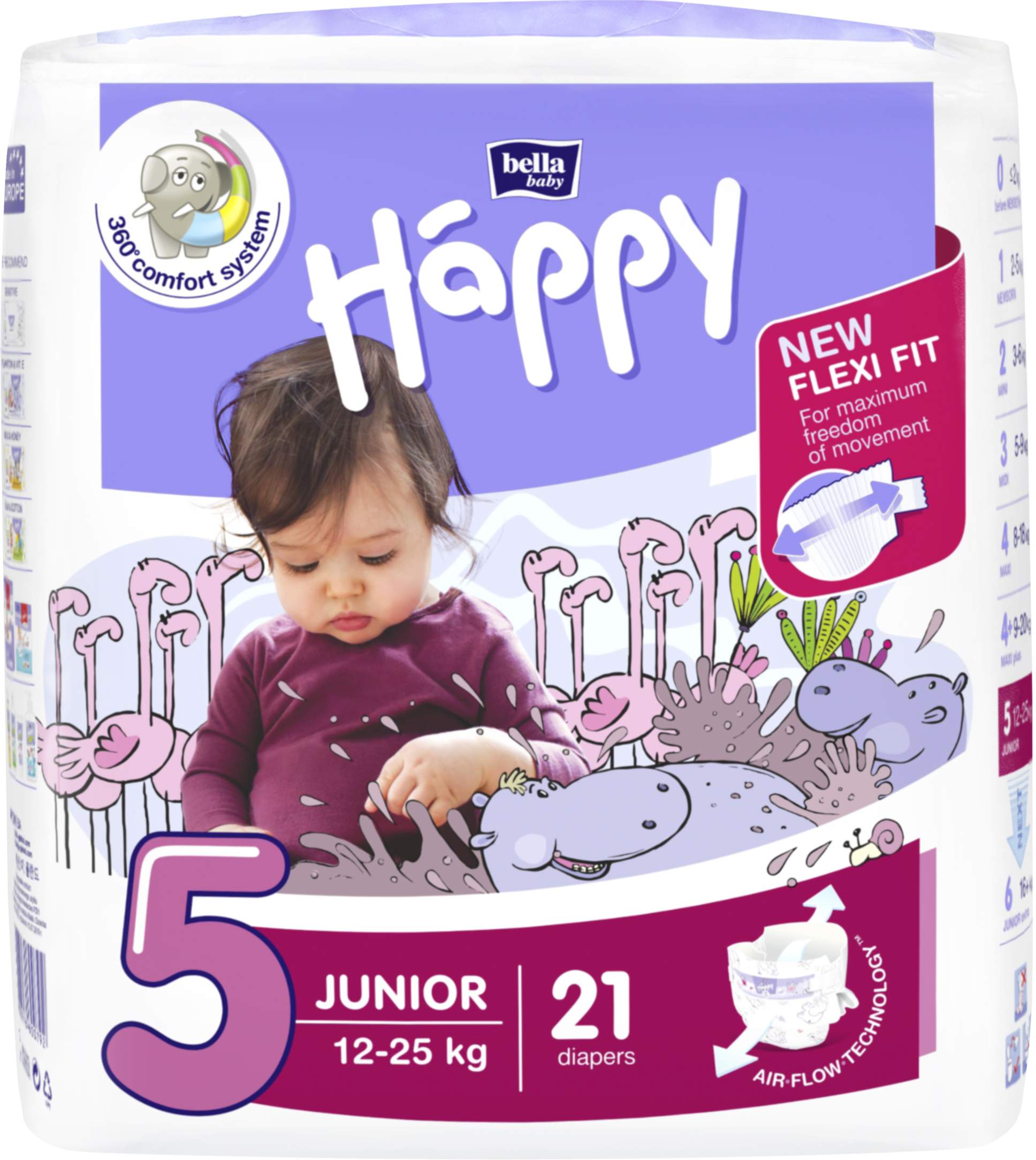 Dětské pleny Happy Junior - 21 ks