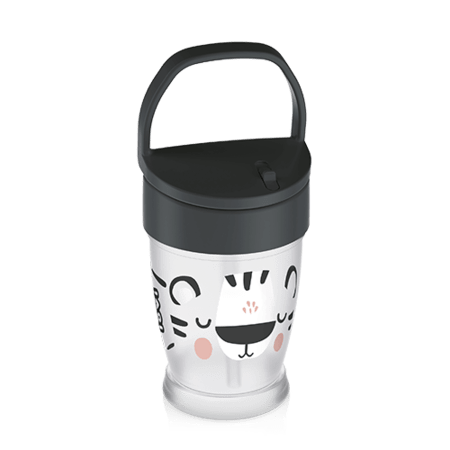 Lovi Hrnek s brčkem JUNIOR 250 ml 12m+ Salt & Pepper