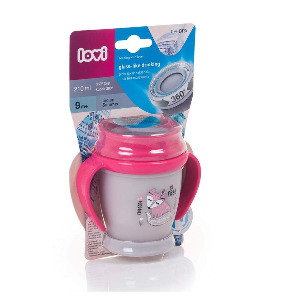 Lovi 360° hrnek Mini Indian Summer růžový 210 ml 9m+