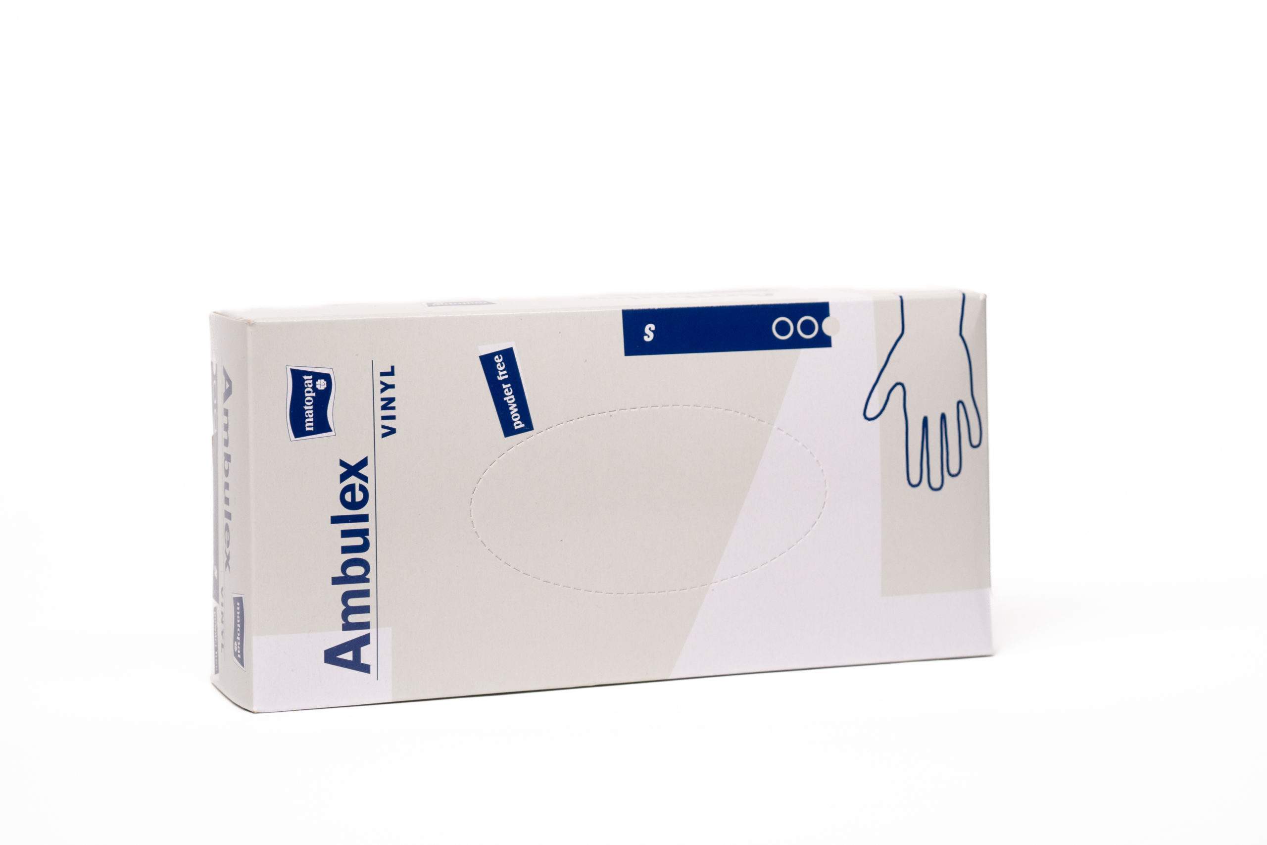 AMBULEX vinyl, nepudrované vinylové rukavice, 100ks balení, velikost S