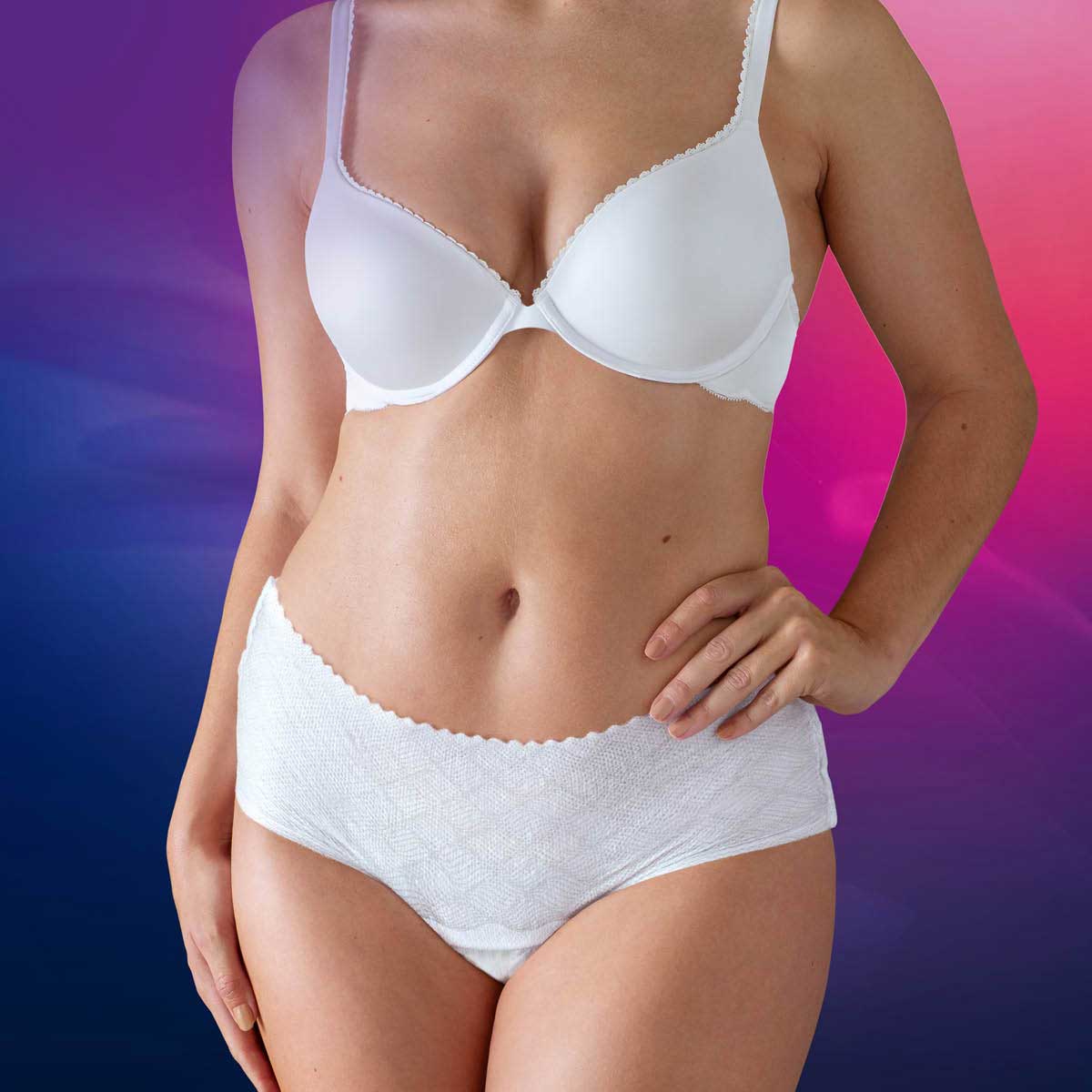TENA Silhouette Normal Low Waist Blanc L dámské natahovací inkontinenční kalhotky 1x5 ks