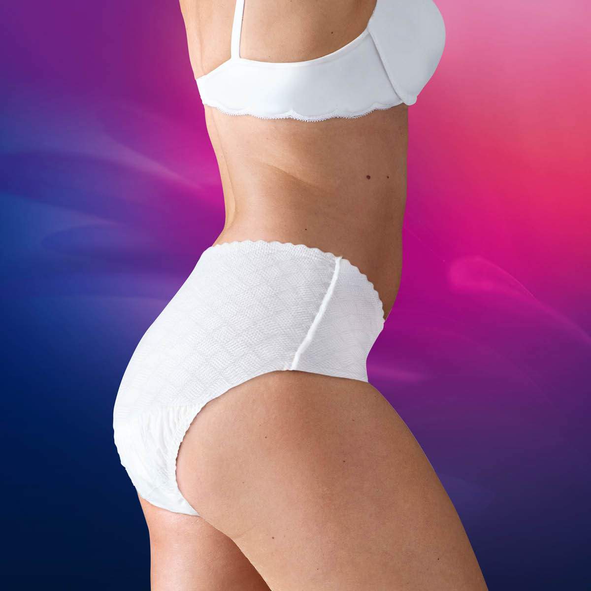 TENA Silhouette Normal Low Waist Blanc L dámské natahovací inkontinenční kalhotky 1x5 ks