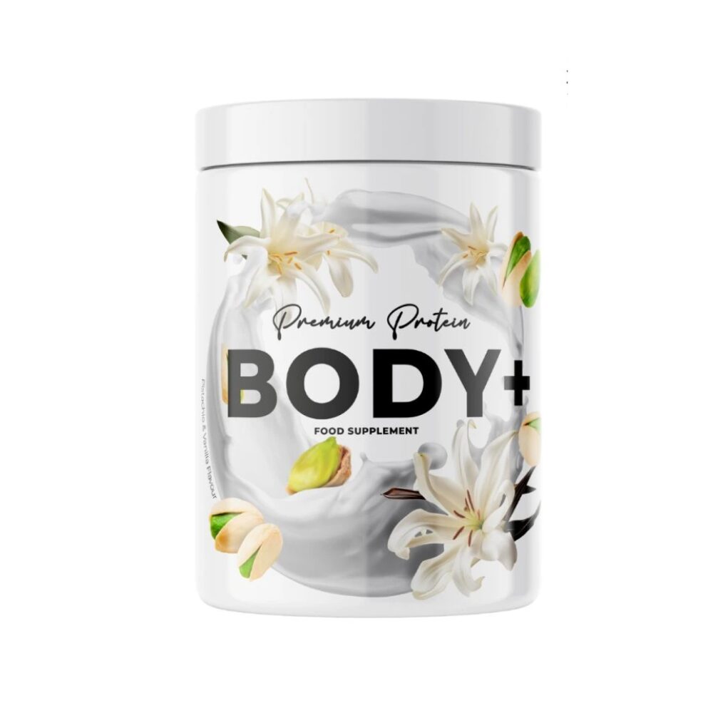 Protein BODY +, příchuť pistácie & vanilka, 500g