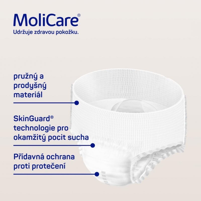 MoliCare Mobile 10 kapek L - Kalhotky natahovací absorpční prodyšné 14 ks