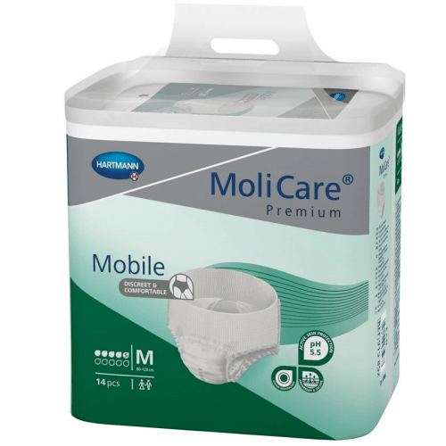 MoliCare Mobile 5 kapek M - Kalhotky natahovací absorpční prodyšné 14 ks