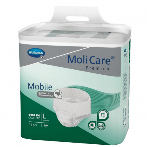 MoliCare Mobile 5 kapek L - Kalhotky natahovací absorpční prodyšné 14 ks