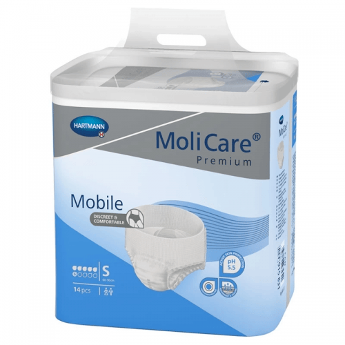 MoliCare Mobile 6 kapek S - Kalhotky natahovací absorpční prodyšné 14 ks