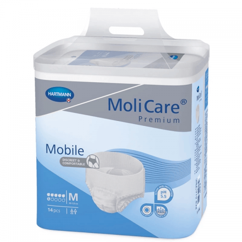 MoliCare Mobile 6 kapek M - Kalhotky natahovací absorpční prodyšné 14 ks