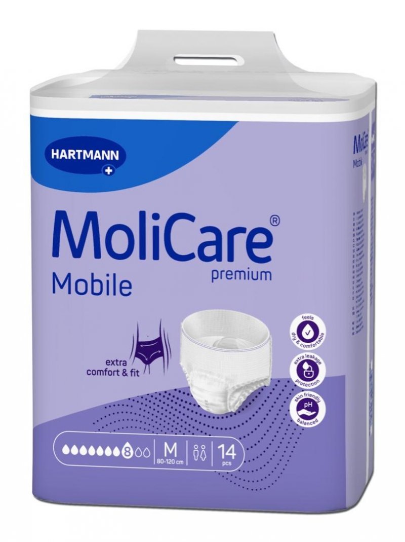 MoliCare Mobile 8 kapek M - Kalhotky natahovací absorpční prodyšné 14 ks