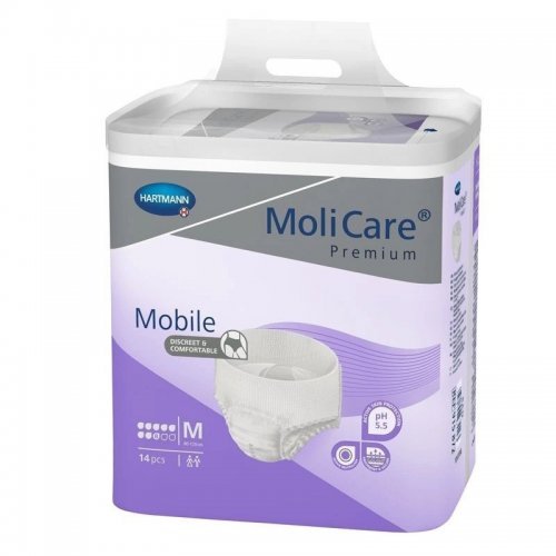 MoliCare Mobile 8 kapek M - Kalhotky natahovací absorpční prodyšné 14 ks