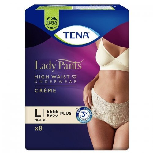 TENA Lady Pants Plus Creme L - Kalhotky absorpční natahovací 8ks