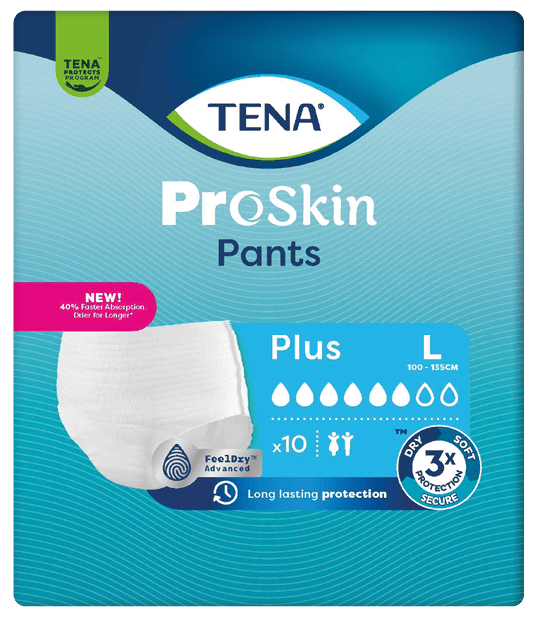 TENA Pants Plus L - Kalhotky absorpční natahovací 10 ks