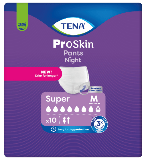 TENA Pants Night Super M - Kalhotky absorpční natahovací 10 ks