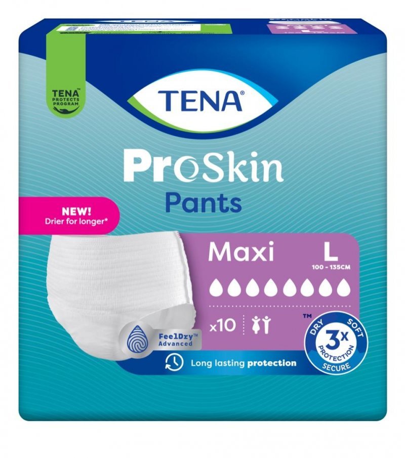 TENA Pants Maxi L - Kalhotky absorpční natahovací 10 ks