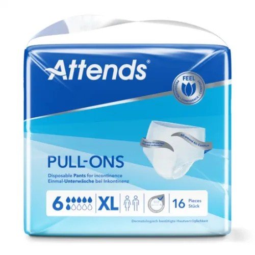 Attends Pull-Ons 6 XL - Kalhotky natahovací absorpční 16 ks