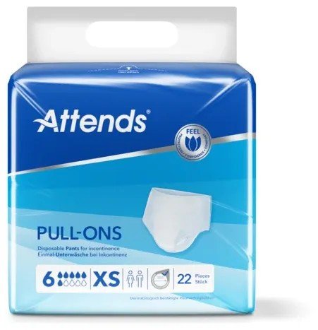 Attends Pull-Ons 6 XS - Kalhotky natahovací absorpční 22 ks