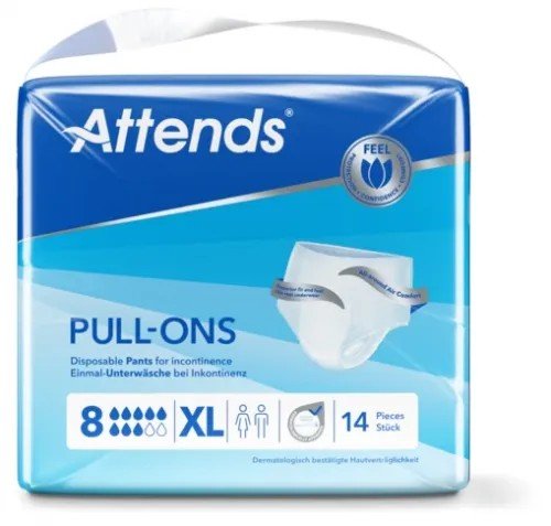 Attends Pull-Ons 8 XL - Kalhotky natahovací absorpční 14 ks