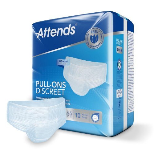 Attends Pull-Ons Discreet 3 M - Kalhotky natahovací absorpční 10 ks