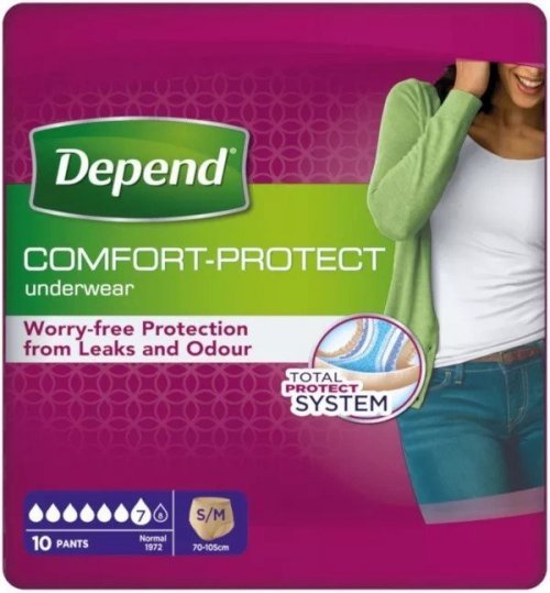 Depend Normal S/M - Kalhotky natahovací absorpční 10 ks