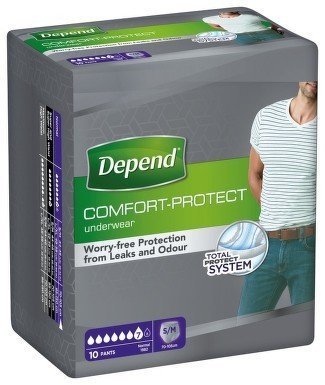 Depend Normal S/M - Kalhotky natahovací absoprční pro muže 10 ks
