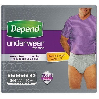 Depend Maximum S/M - Kalhotky natahovací absoprční s vyšším pasem pro muže 10 ks