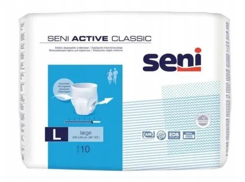 SENI Active Classic L - Kalhotky absorbční natahovací prodyšné 10 ks