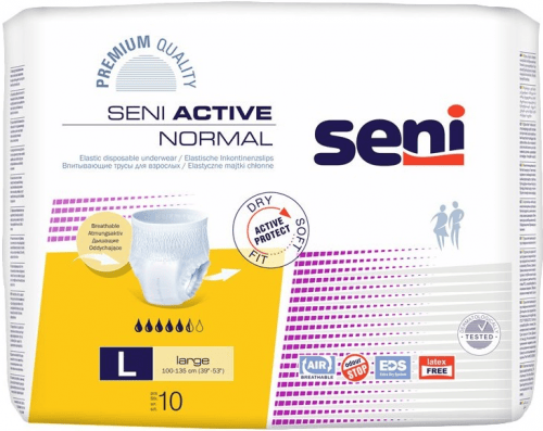 SENI Active Normal L - Kalhotky absorpční natahovací 10 ks SENI Active Normal L - Kalhotky absorpční natahovací 10 ks