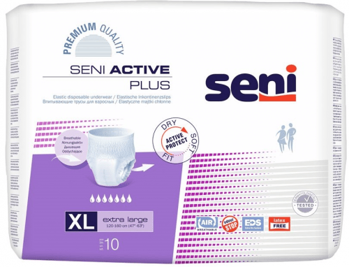 SENI Active Plus XL - Kalhotky absorpční natahovací 10 ks SENI Active Plus XL - Kalhotky absorpční natahovací 10 ks