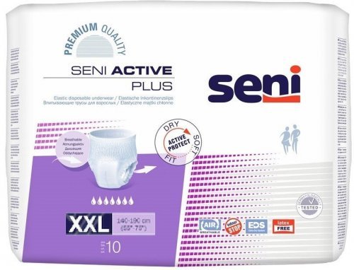 SENI Active Plus XXL - Kalhotky absorpční natahovací 10 ks
