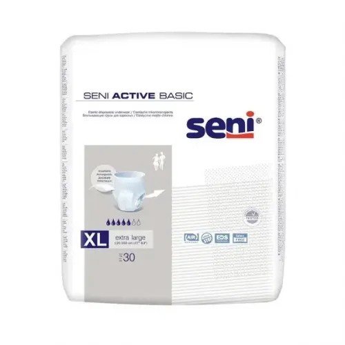 SENI Active Basic XL - Kalhotky absorbční prodyšné natahovací 30 ks