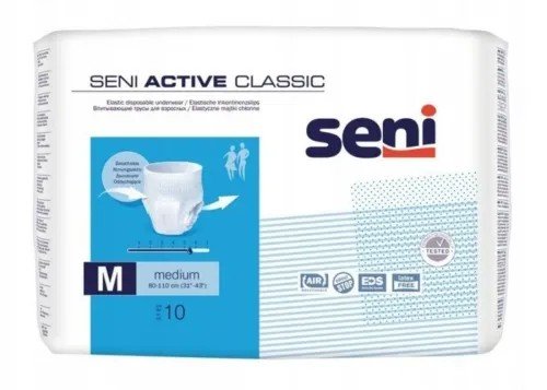 SENI Active Classic M - Kalhotky absorbční natahovací prodyšné 10 ks