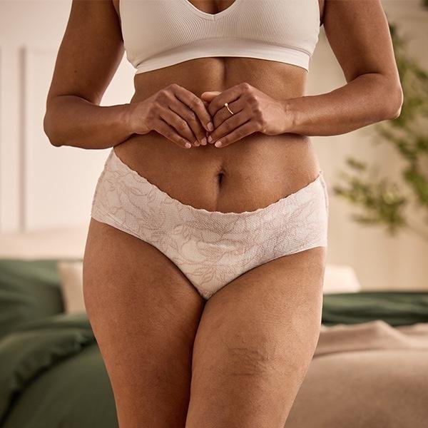 TENA Silhouette Plus Low Waist White M - Kalhotky absorpční natahovací s boky 12 ks