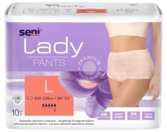 SENI Lady Pants Large - Kalhotky absorpční natahovací 10ks