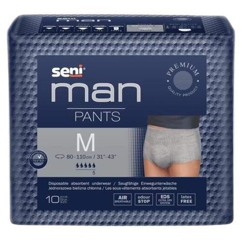 SENI Man Pants Medium - Kalhotky absorpční natahovací 10ks