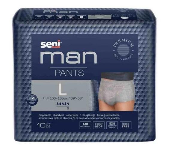 SENI Man Pants Large - Kalhotky absorpční natahovací 10ks