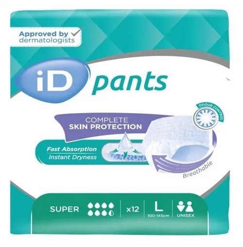 iD Pants Super L - Kalhotky natahovací absorpční 12 ks