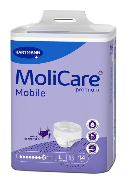 MoliCare Mobile 8 kapek L - Kalhotky natahovací absorpční prodyšné 14 ks