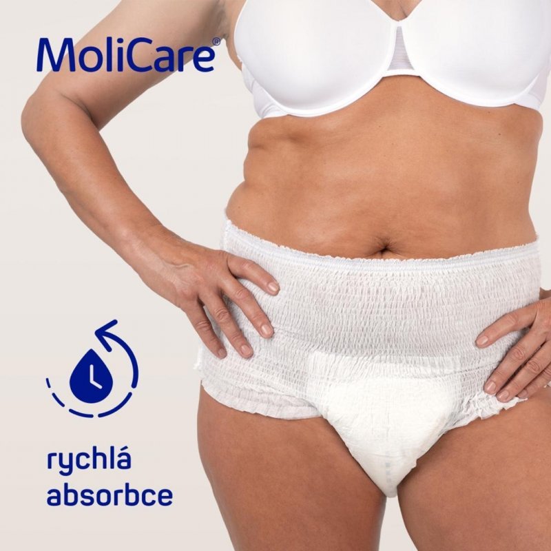 MoliCare Mobile 8 kapek L - Kalhotky natahovací absorpční prodyšné 14 ks