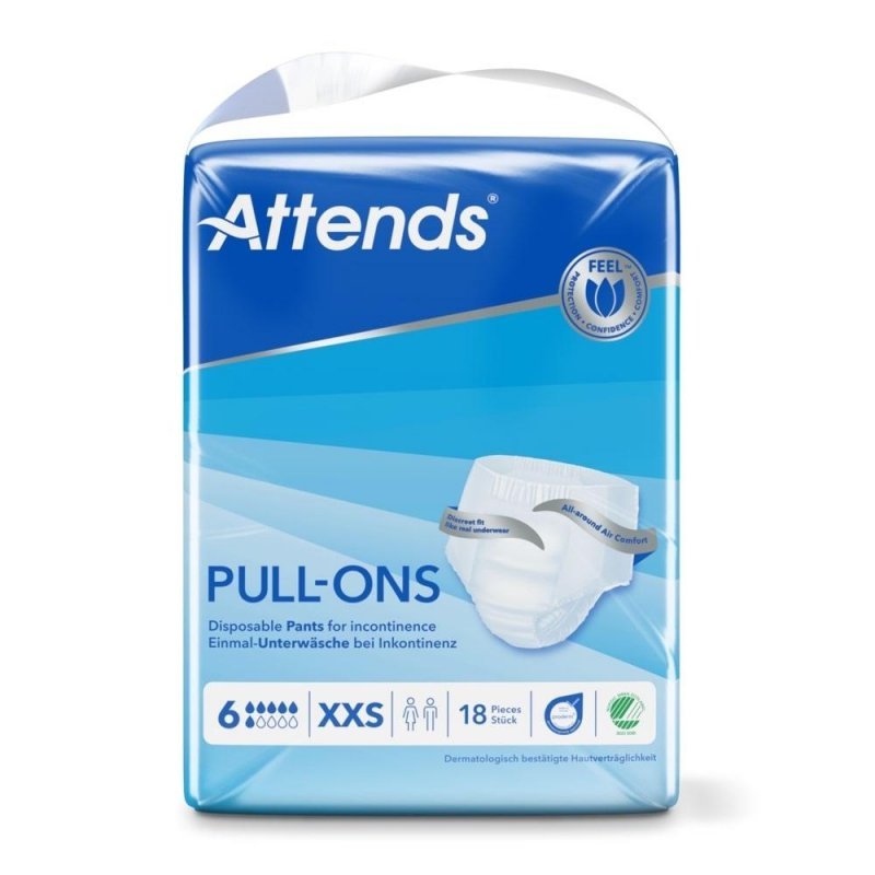Attends Pull-Ons 6 XXS - Kalhotky natahovací absorpční 18 ks