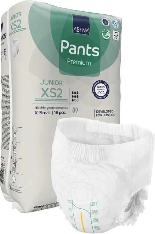 Abena Pants Premium JUNIOR XS2 - Kalhotky absorbční natahovací prodyšné 18 Ks