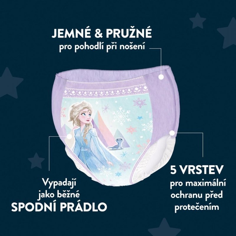 Huggies DryNites pro dívky 4-7 let, 17-30 kg - Natahovací kalhotky 10 ks