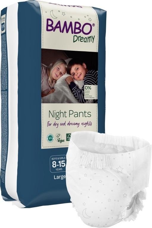 Bambo Dreamy Nitght Pants, unisex, 8-15 let - 35-50 Kg, pro chlapce i dívky, 10 Ks
