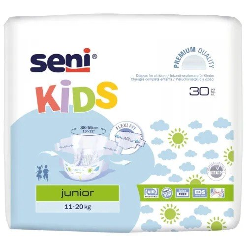 SENI Kids Junior 11-20kg - Kalhotky absorční prodyšné pro děti 30ks