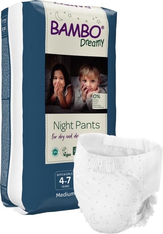 Bambo Dreamy Night Pants, unisex, 4-7 let - 15-35 kg, pro chlapce i dívky, 10ks