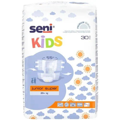 SENI Kids Junior Super 20+kg - Kalhotky absorční prodyšné pro děti 30ks