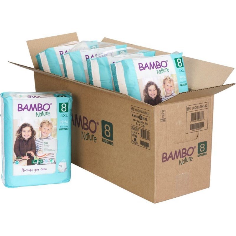 Bambo Nature PANTS 8 - 19+ kg, 16 ks